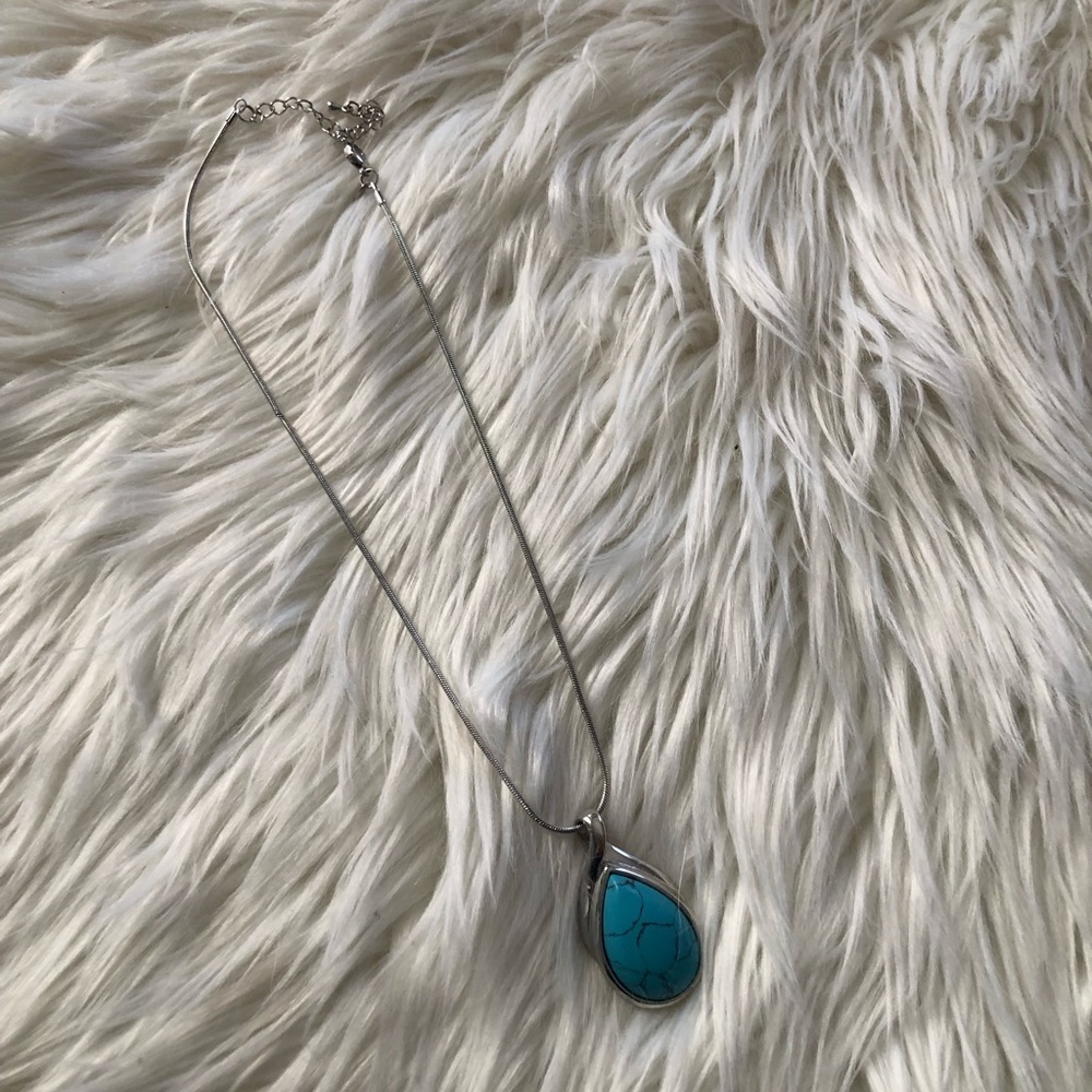 Lia Sophia Turquoise and Silver necklace